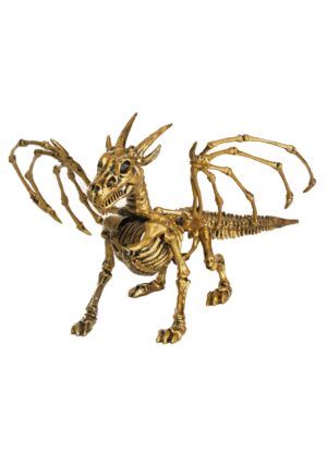 Gold 7-Inch Skeleton Dragon Decoration