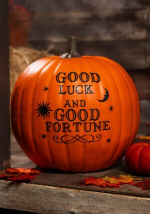 Good Luck Glitter Sticker Pumpkin Kit | Pumpkin Decorations