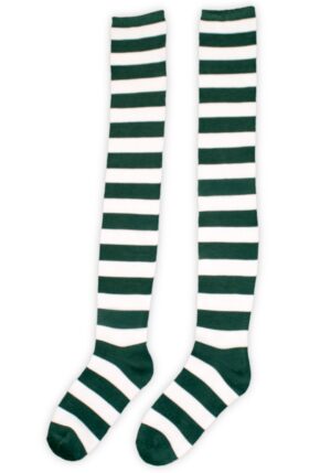 Green and White Adult Munchkin Socks