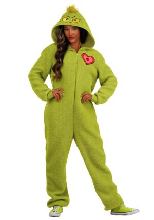 Grinch Adult Costume Onesie | Christmas Costumes