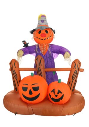 8FT Pumpkin Patch Scarecrow Inflatable Yard Decoration | Scarecrow Decorations