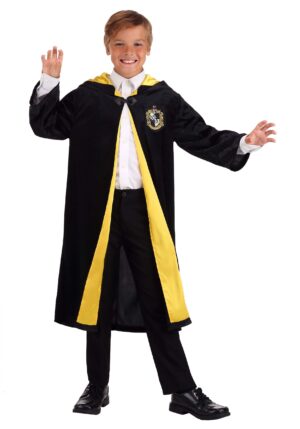 Kids Harry Potter Deluxe Hufflepuff Robe Costume | Kid's Costumes