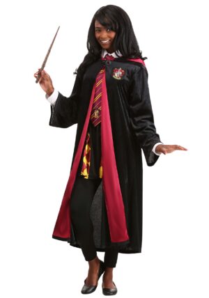 Adult Plus Size Harry Potter Hermione Deluxe Gryffindor Robe | Hermione Costumes