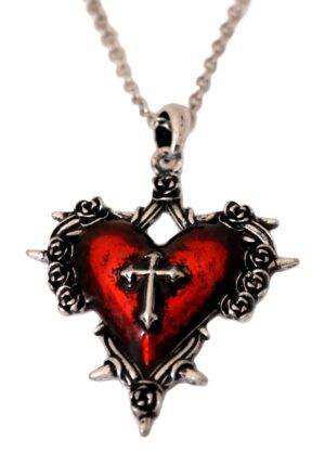 Heart with Cross Costume Necklace Jewelry | Costume Accessory