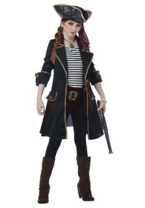 Girl's High Seas Captain Costume | Pirate Costumes