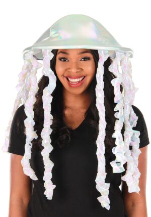 Holographic | Jellyfish Plush Hat | Adult Costume Accessories