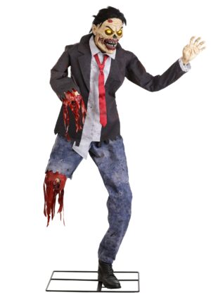 5.8FT Animatronic Hopps the Dismembered Zombie Halloween Decoration | Halloween Animatronics