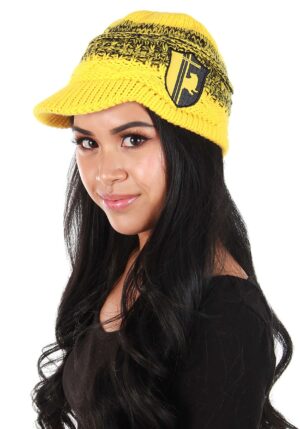 Adult Knit Brim Hufflepuff Cap | Harry Potter Gifts