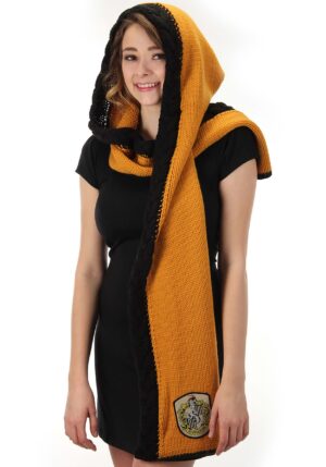 Hufflepuff Knit Yellow Hood | Harry Potter Apparel