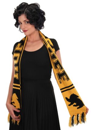 Hufflepuff Hogwarts Reversible Knit Scarf | Harry Potter Accessories