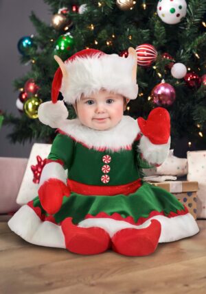 Christmas Elf Girl's Infant Costume | Kid's Elf Costumes