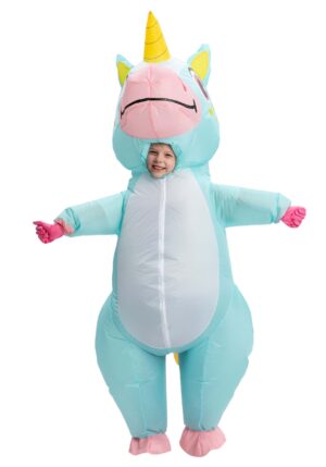 Kid's Blue Unicorn Inflatable Costume | Inflatable Costumes