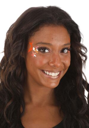 Holographic Pink Flash JamStar Face Decals | Costume Makeup