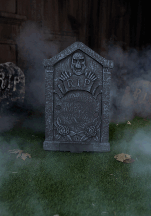 2.1FT Animated Jump Scare Skull and Tombstone Decoration - Tekky | Halloween Animatronics