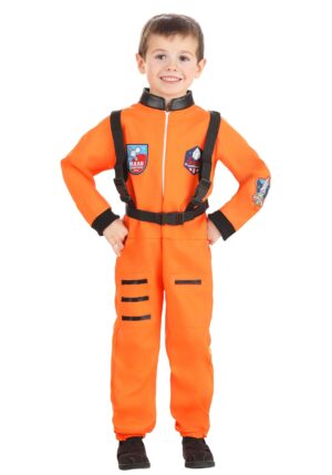 Child Orange Astronaut Costume | Kid's Astronaut Costumes