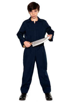 Child Dark Blue Mechanic Coveralls Costume | Scary Kid's Costumes