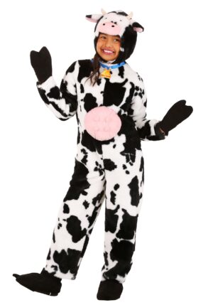 Deluxe Plush Spotted Cow Costume for Kids | Kid's Animal Costumes