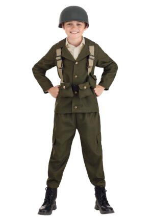 Child Deluxe WW2 Soldier Costume | Military Costumes