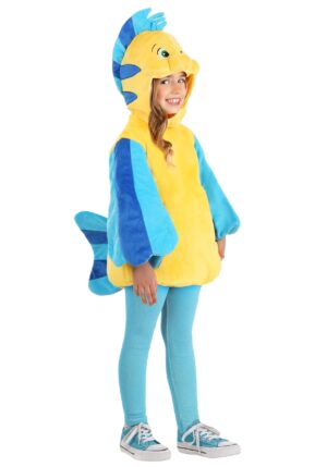 Child Disney Little Mermaid Plush Flounder Costume | Little Mermaid Costumes