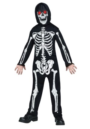Fade in/out Skeleton Halloween Costume for Kids