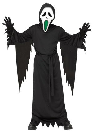 Kid's Light Up Fade Mouth Ghost Face Costume | Scream Costumes