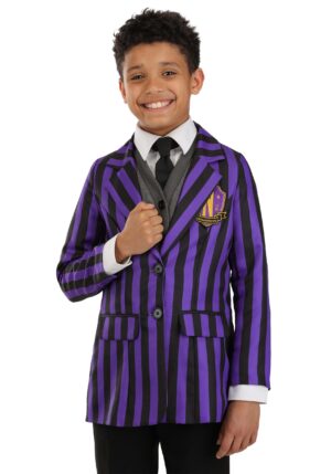 Nevermore Academy Wednesday Boy's Costume Blazer | TV Show Costumes