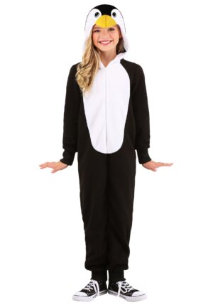 Child Cozy Penguin Onesie Costume | Animal Costumes