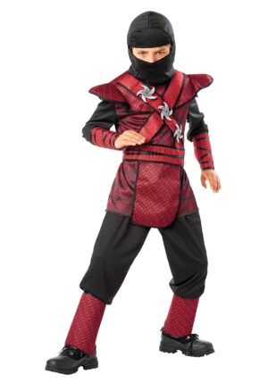 Regal Red Ninja Warrior Boy's Costume | Kid's Ninja Costumes