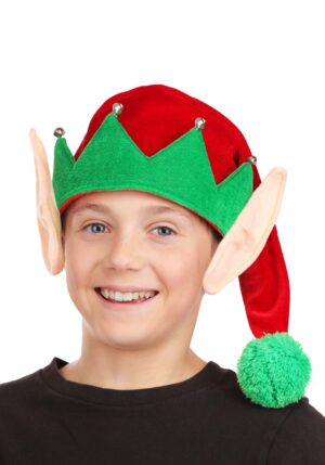 Kid's Soft Elf Costume Hat with Ears | Christmas Hats