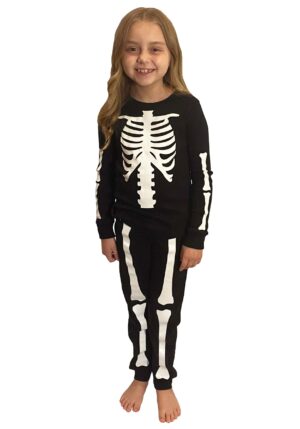 Skeleton 2 Piece Kid's Jogger Sleep Set | Kid's Skeleton Costumes