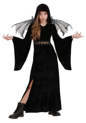 Winged Reaper Girl's Costume | Grim Reaper Costumes