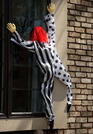 Killer Clown Window Hanging Halloween Prop | Clown Decorations