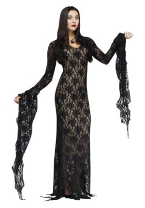 Lace Miss Darkness Adult Costume | Addams Family Costumes
