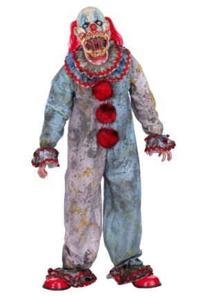 Light Blue Carousel Clown Adult Costume with Tooth Fairy Mask | Clown Costumes