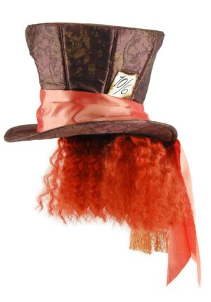 Wonderland Mad Hatter Costume Hat with Hair