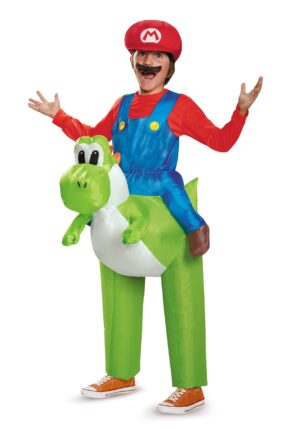 Mario Riding Yoshi Inflatable Halloween Costumes for Kids