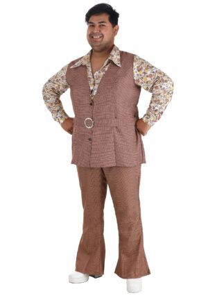 Plus Size '70s Vest Men's Costume | Decade Costumes