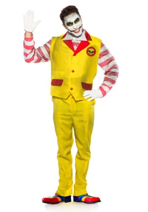 Men's Evil Fast Food Clown Costume | Food Costumes