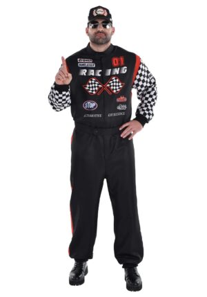 Plus Size Race Car Driver Racing Jumpsuit Men's Costume | Race Car Costumes