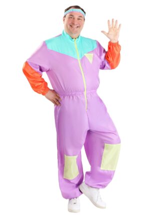 Plus Size Men's 80's Tracksuit Costume | Made by Us Halloween Costumes