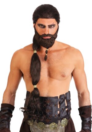 Warrior King Wig and Beard Set | Men's Costume Wigs