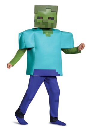 Child Minecraft Deluxe Zombie Costume | Minecraft Costumes