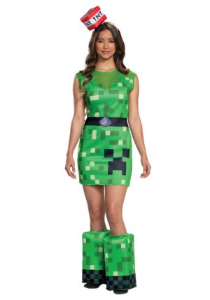 Women's Minecraft  Creeper Costume