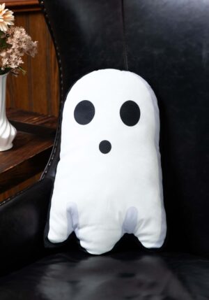 16-Inch My Friendly White Ghost Plush Pillow | Halloween Pillows