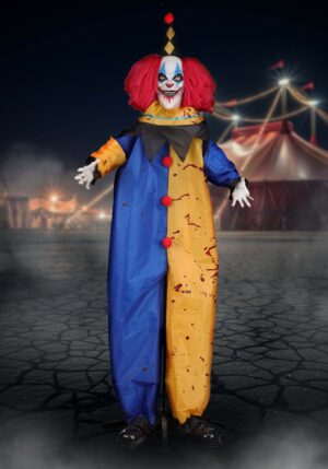 6.25FT Animated Ned the Nightmare Clown Decoration - Scream Saver | Halloween Animatronics