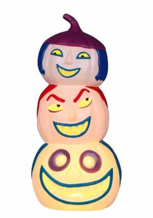 18 Inch Lock, Shock and Barrel Light-Up Pumpkins Decoration | Nightmare Before Christmas Decor