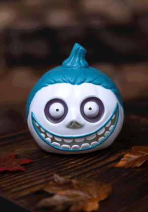 6-Inch Nightmare Before Christmas Light Up Barrel Pumpkin Prop | Disney Decorations