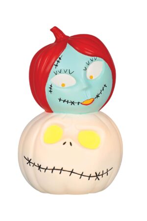 12-Inch Disney Light Up Jack and Sally Pumpkin Stack Decoration | Disney Decorations