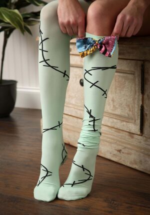 Women's Nightmare Before Christmas Sally Over The Knee Socks | Sally Costumes