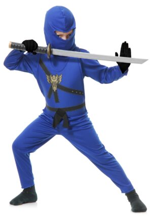 Ninja Master Warrior Kids Blue Costume | Ninja Costumes
